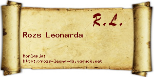 Rozs Leonarda névjegykártya